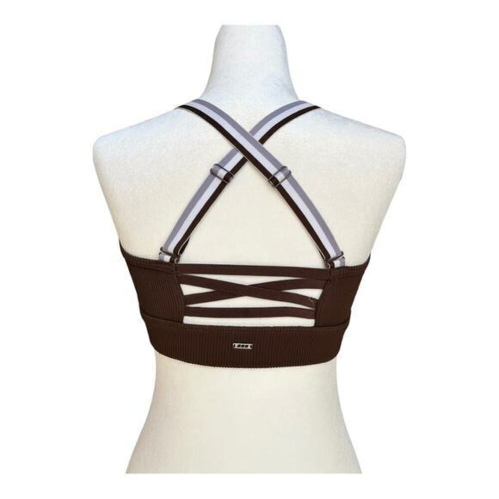 Lorna Jane Sports Bra Womens‎ S Power Down Brown High Impact Adjustable Straps